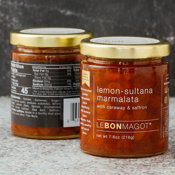 jar of lemon-sultana marmalata